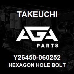 Y26450-060252 Takeuchi HEXAGON HOLE BOLT | AGA Parts