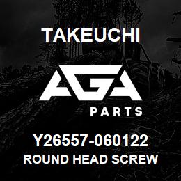 Y26557-060122 Takeuchi ROUND HEAD SCREW | AGA Parts