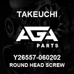 Y26557-060202 Takeuchi ROUND HEAD SCREW | AGA Parts