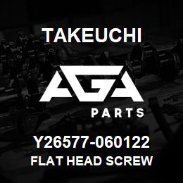 Y26577-060122 Takeuchi FLAT HEAD SCREW | AGA Parts