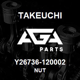 Y26736-120002 Takeuchi NUT | AGA Parts