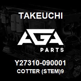 Y27310-090001 Takeuchi COTTER (STEM)9 | AGA Parts