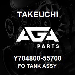 Y704800-55700 Takeuchi FO TANK ASSY | AGA Parts