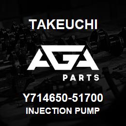 Y714650-51700 Takeuchi INJECTION PUMP | AGA Parts