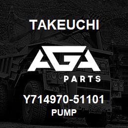 Y714970-51101 Takeuchi PUMP | AGA Parts