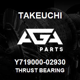 Y719000-02930 Takeuchi THRUST BEARING | AGA Parts