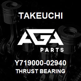 Y719000-02940 Takeuchi THRUST BEARING | AGA Parts