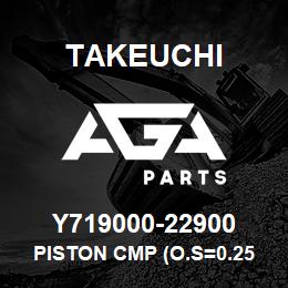 Y719000-22900 Takeuchi PISTON CMP (O.S=0.25 | AGA Parts