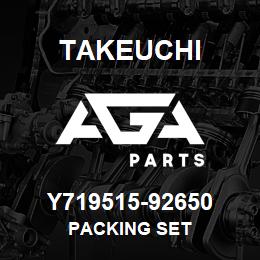 Y719515-92650 Takeuchi PACKING SET | AGA Parts