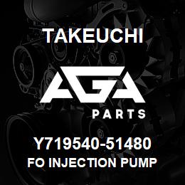 Y719540-51480 Takeuchi FO INJECTION PUMP | AGA Parts