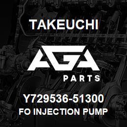 Y729536-51300 Takeuchi FO INJECTION PUMP | AGA Parts