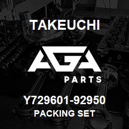 Y729601-92950 Takeuchi PACKING SET | AGA Parts