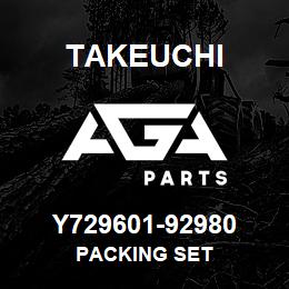 Y729601-92980 Takeuchi PACKING SET | AGA Parts