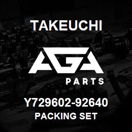 Y729602-92640 Takeuchi PACKING SET | AGA Parts