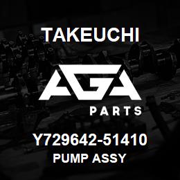 Y729642-51410 Takeuchi PUMP ASSY | AGA Parts