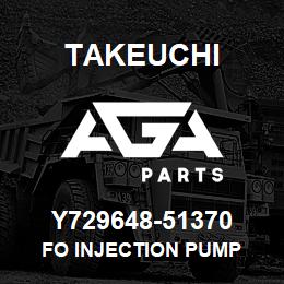 Y729648-51370 Takeuchi FO INJECTION PUMP | AGA Parts
