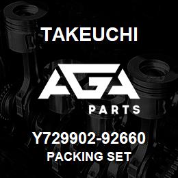 Y729902-92660 Takeuchi PACKING SET | AGA Parts