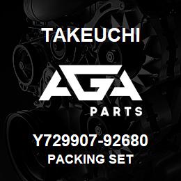 Y729907-92680 Takeuchi PACKING SET | AGA Parts