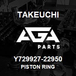 Y729927-22950 Takeuchi PISTON RING | AGA Parts