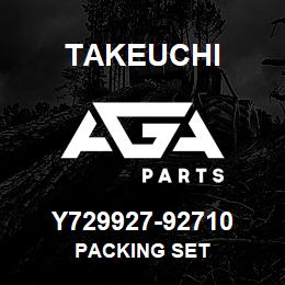 Y729927-92710 Takeuchi PACKING SET | AGA Parts