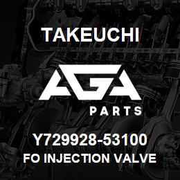 Y729928-53100 Takeuchi FO INJECTION VALVE | AGA Parts