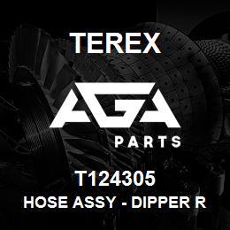 T124305 Terex HOSE ASSY - DIPPER RE (JOINT TO VALVE) | AGA Parts