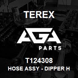 T124308 Terex HOSE ASSY - DIPPER HE (JOINT TO VALVE) | AGA Parts