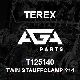 T125140 Terex TWIN STAUFFCLAMP ?14 (M8) - REF:214/14PPH | AGA Parts