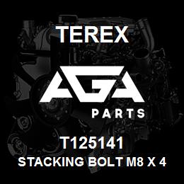 T125141 Terex STACKING BOLT M8 X 46 | AGA Parts