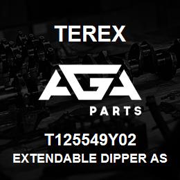 T125549Y02 Terex EXTENDABLE DIPPER ASSY - 15FT YELLOW | AGA Parts