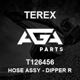 T126456 Terex HOSE ASSY - DIPPER RE (JOINT TO VALVE) | AGA Parts