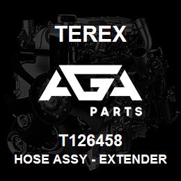 T126458 Terex HOSE ASSY - EXTENDER RE (JOINT TO VALVE) | AGA Parts