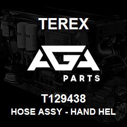 T129438 Terex HOSE ASSY - HAND HELD HYD (VALVE TO QC) | AGA Parts