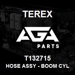 T132715 Terex HOSE ASSY - BOOM CYL PILOT - CYL HD TO VALVE - OHK | AGA Parts