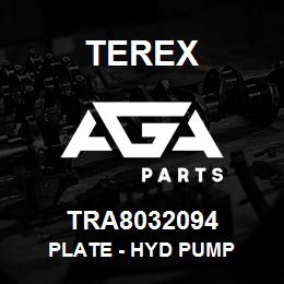 TRA8032094 Terex PLATE - HYD PUMP | AGA Parts