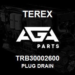 TRB30002600 Terex PLUG DRAIN | AGA Parts