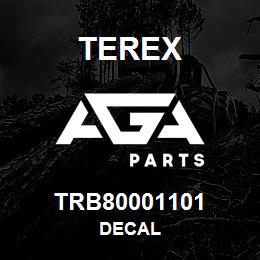 TRB80001101 Terex DECAL | AGA Parts