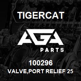 100296 Tigercat VALVE,PORT RELIEF 250 BAR | AGA Parts