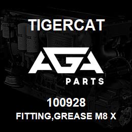 100928 Tigercat FITTING,GREASE M8 X 1 STRAIGHT USE ON > | AGA Parts