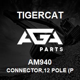 AM940 Tigercat CONNECTOR,12 POLE (PIN) GREEN DEUTSCH | AGA Parts