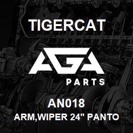 AN018 Tigercat ARM,WIPER 24'' PANTOGRAPH WET BLACK | AGA Parts