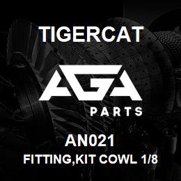 AN021 Tigercat FITTING,KIT COWL 1/8ID WASHER FLUID TUBE | AGA Parts