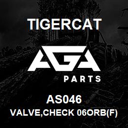 AS046 Tigercat VALVE,CHECK 06ORB(F)-06ORB(M) .026 ORF | AGA Parts