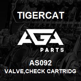 AS092 Tigercat VALVE,CHECK CARTRIDGE ,08 3 PSI | AGA Parts