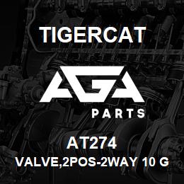 AT274 Tigercat VALVE,2POS-2WAY 10 GPM SOLENOID 24V | AGA Parts