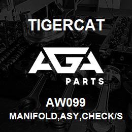 AW099 Tigercat MANIFOLD,ASY,CHECK/SOLENOID DUMP 24V | AGA Parts