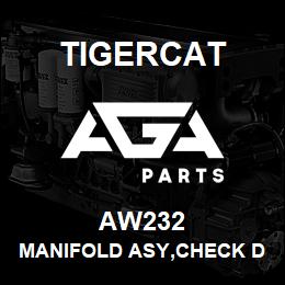 AW232 Tigercat MANIFOLD ASY,CHECK DUMP | AGA Parts