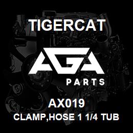 AX019 Tigercat CLAMP,HOSE 1 1/4 TUBE OD HEAVY SERIES | AGA Parts