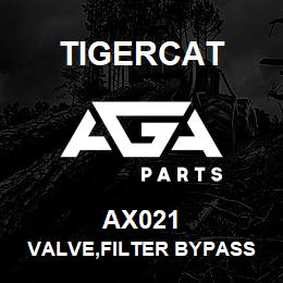 AX021 Tigercat VALVE,FILTER BYPASS | AGA Parts