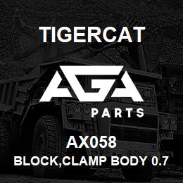 AX058 Tigercat BLOCK,CLAMP BODY 0.75OD | AGA Parts